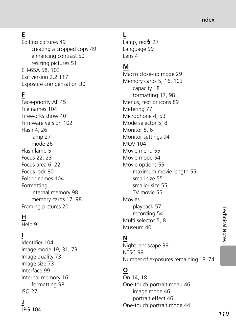 Nikon L5 User Manual | Page 131 / 136