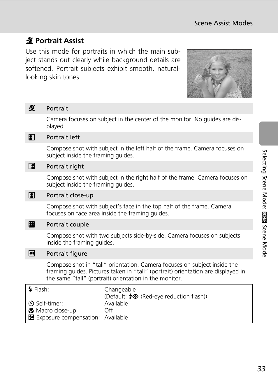 Bportrait assist | Nikon L5 User Manual | Page 45 / 136