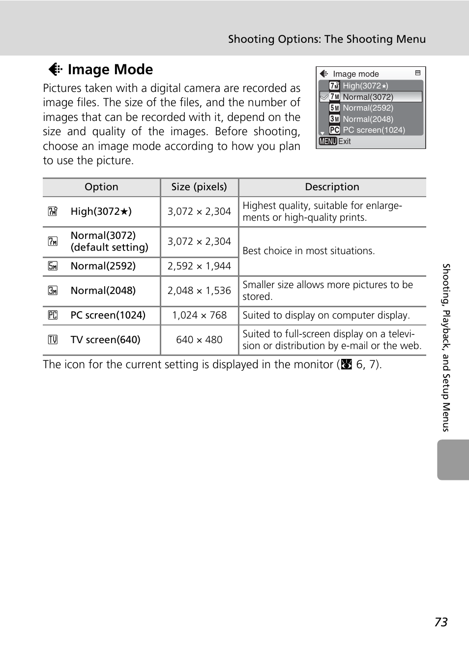 Z image mode, C 73, C 73) b | De (c 73) | Nikon L5 User Manual | Page 85 / 136
