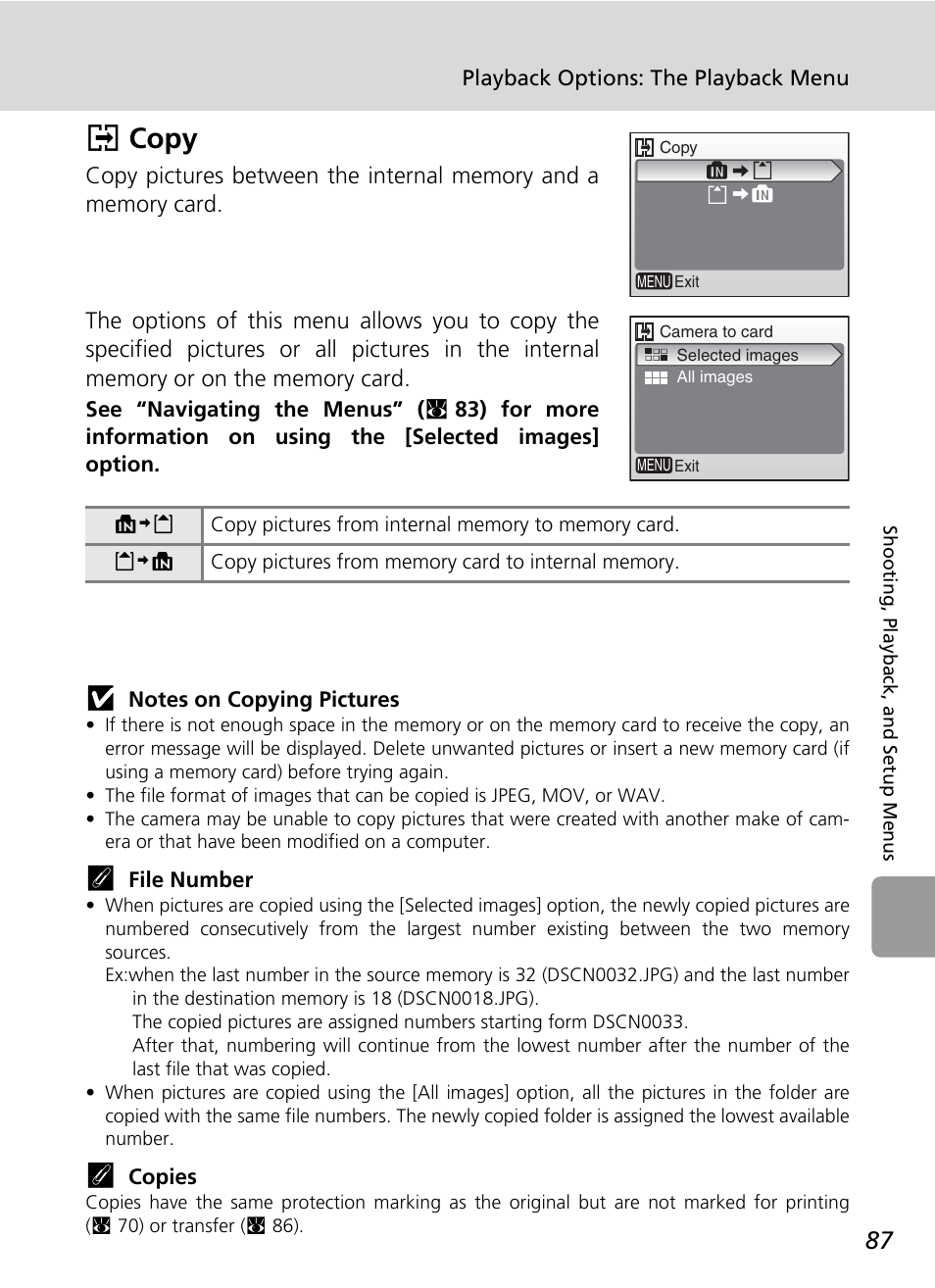 L copy, C 87), Lcopy | Nikon L5 User Manual | Page 99 / 136