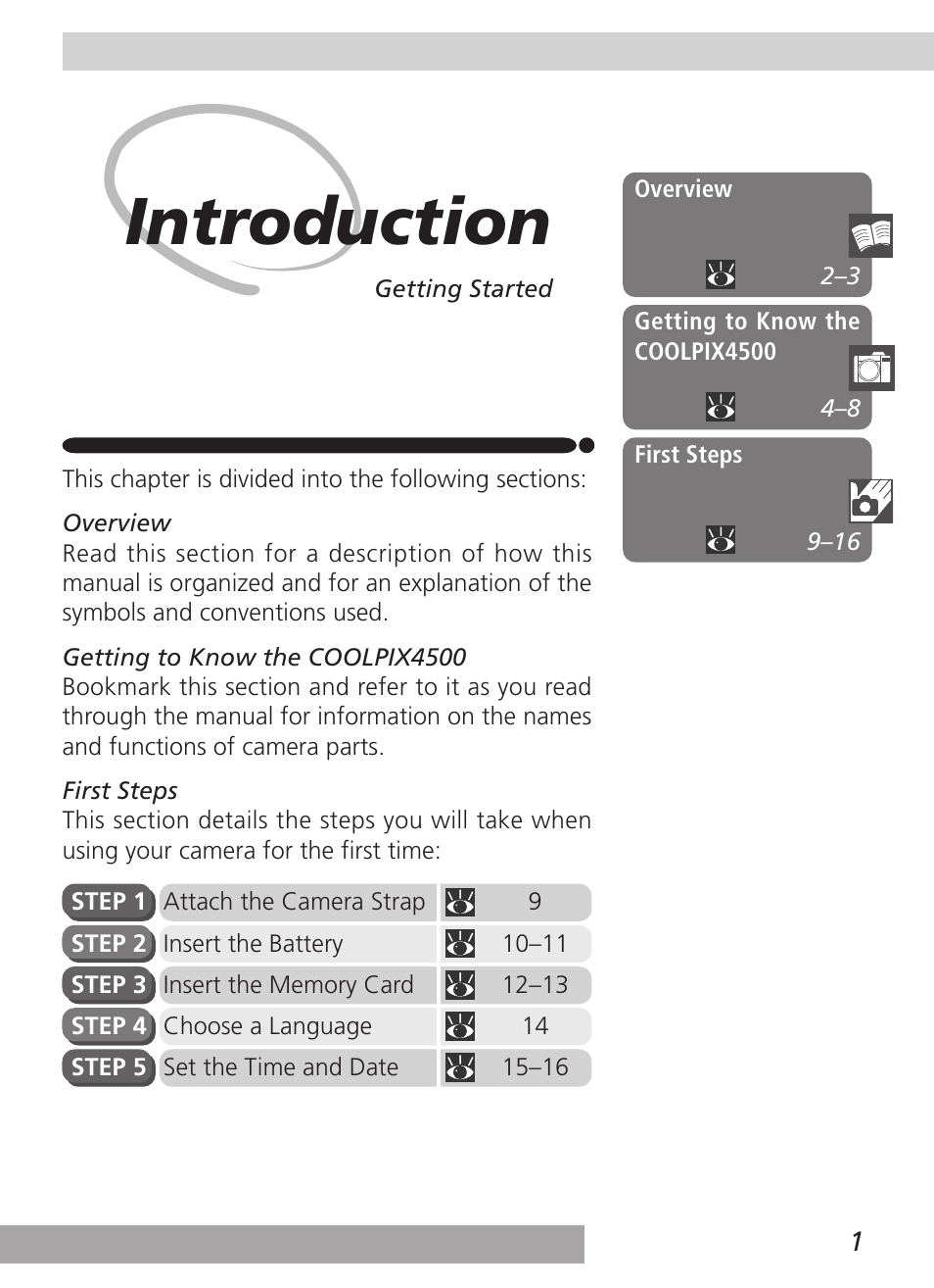Introduction | Nikon 4500 User Manual | Page 11 / 178