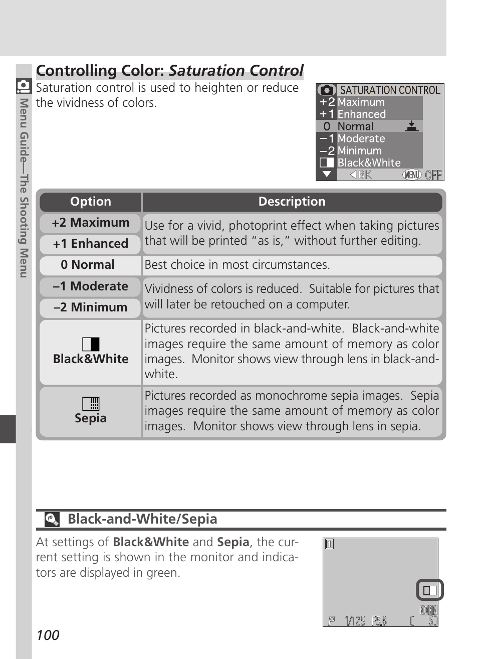 Controlling color: saturation control | Nikon 4500 User Manual | Page 110 / 178