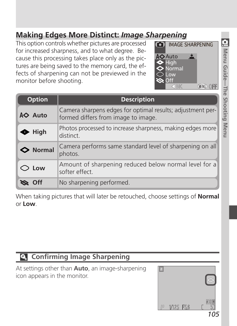 Making edges more distinct: image sharpening | Nikon 4500 User Manual | Page 115 / 178