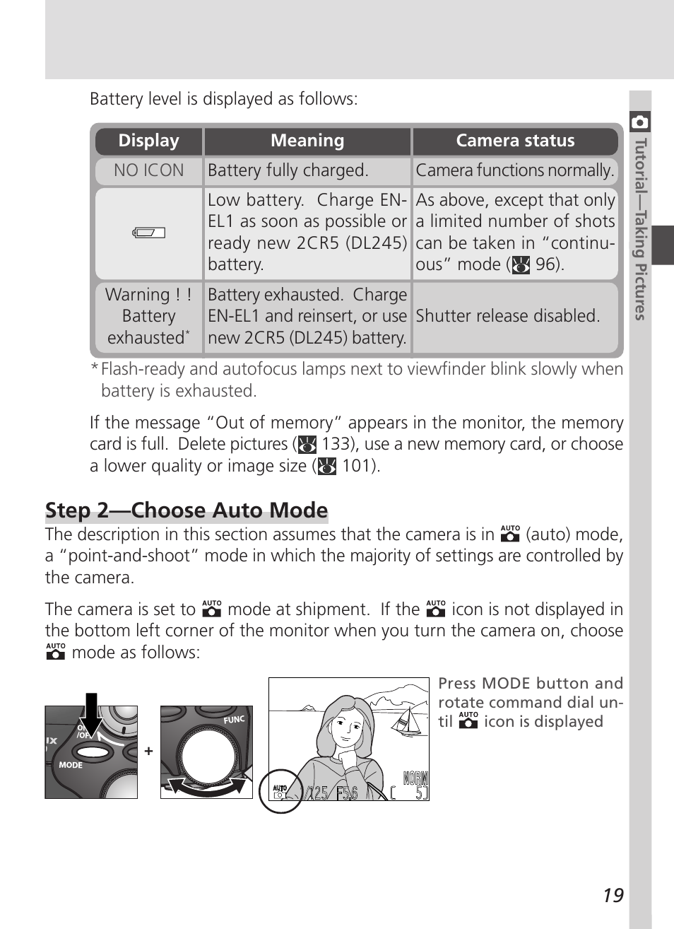 Step 2—choose auto mode | Nikon 4500 User Manual | Page 29 / 178