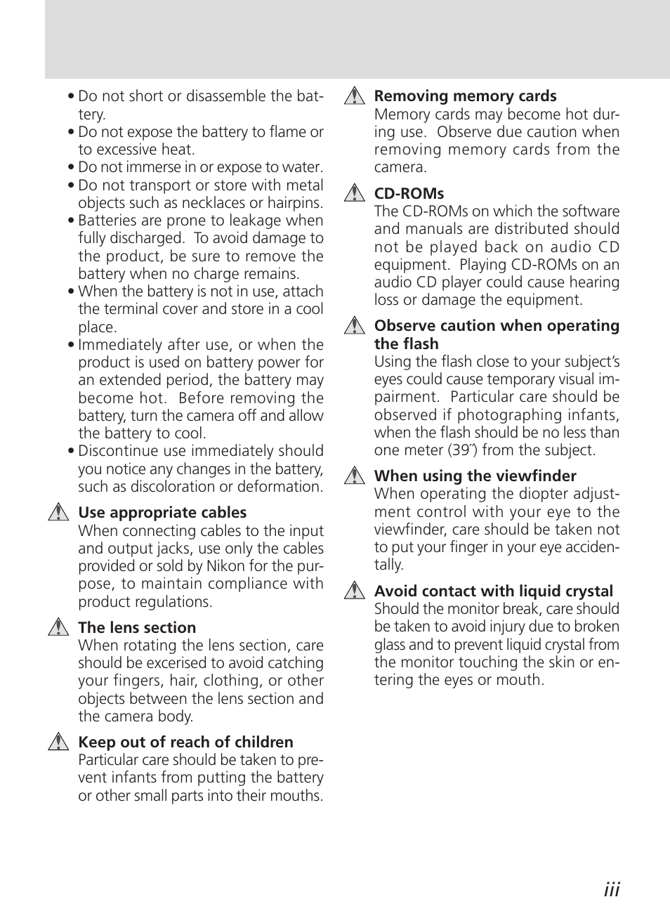 Nikon 4500 User Manual | Page 5 / 178