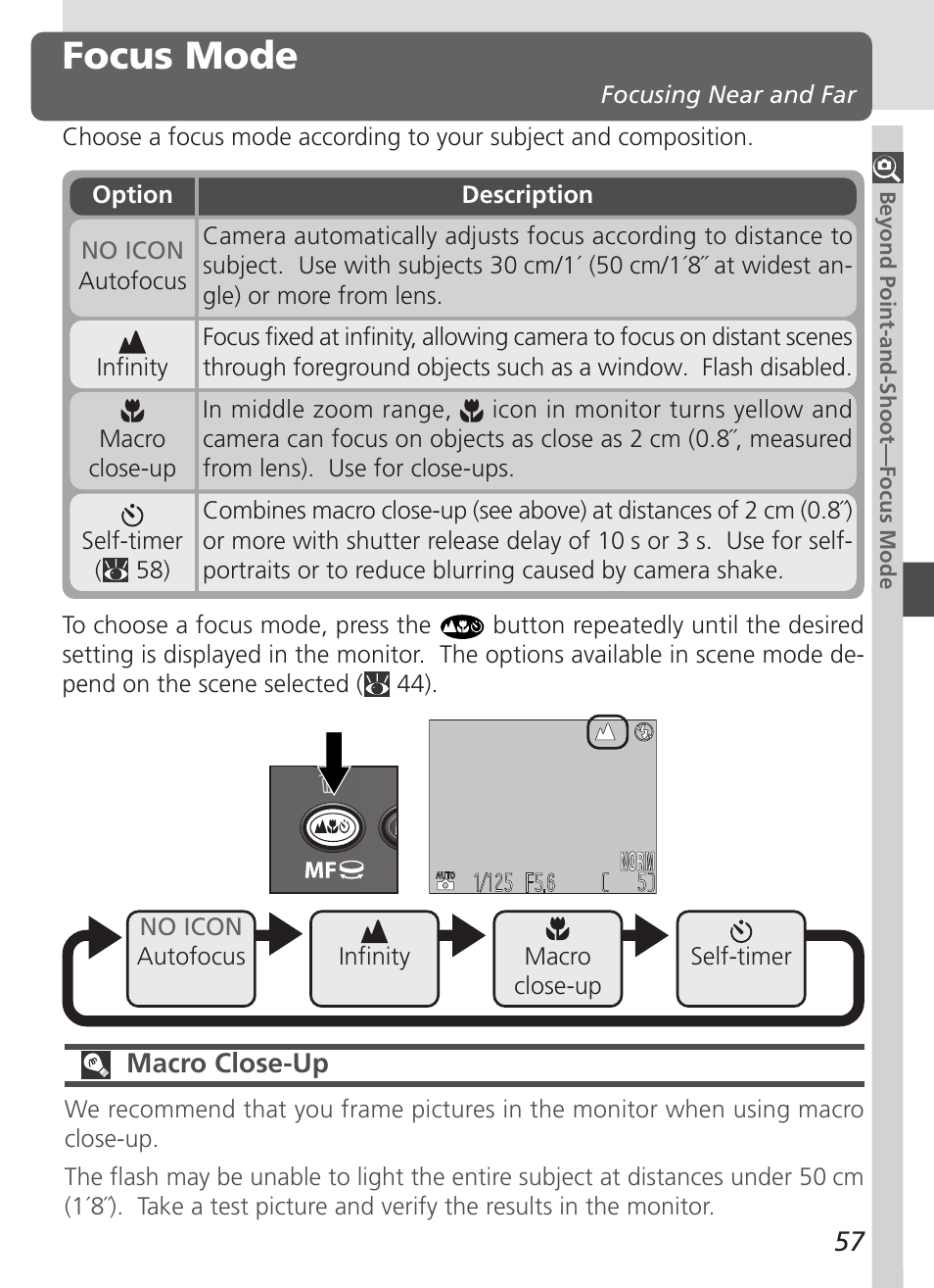 Focus mode | Nikon 4500 User Manual | Page 67 / 178