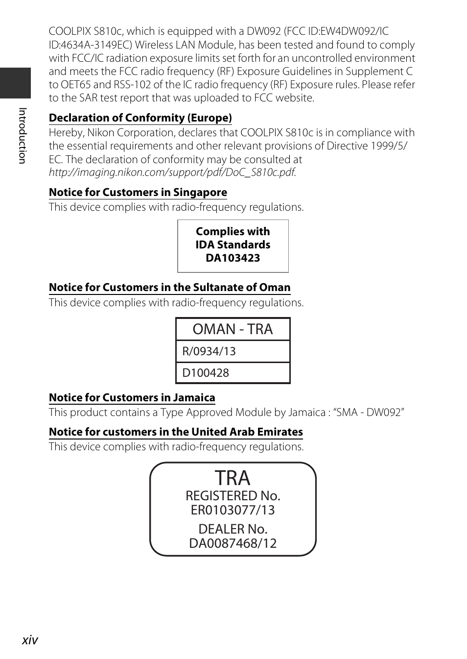 Oman - tra | Nikon S810c User Manual | Page 16 / 228