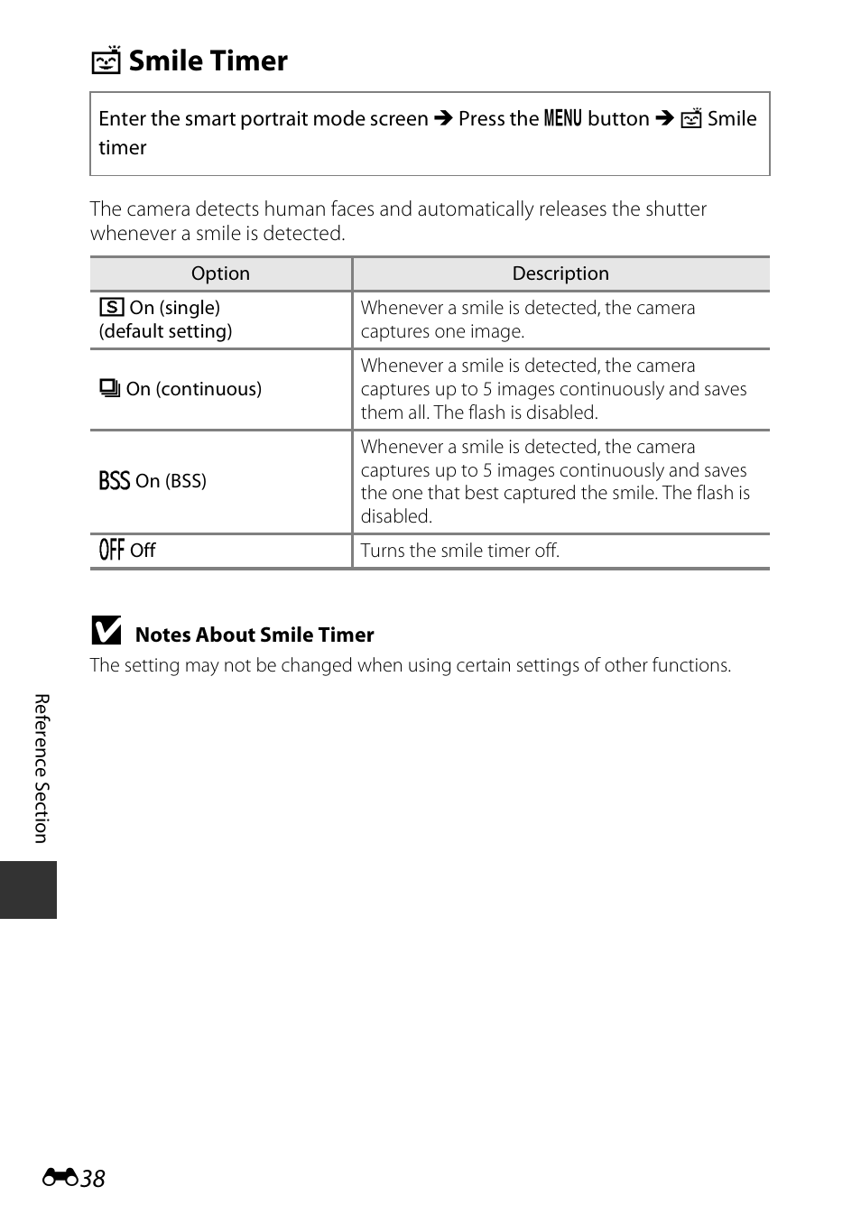 Smile timer, A smile timer | Nikon S810c User Manual | Page 164 / 228