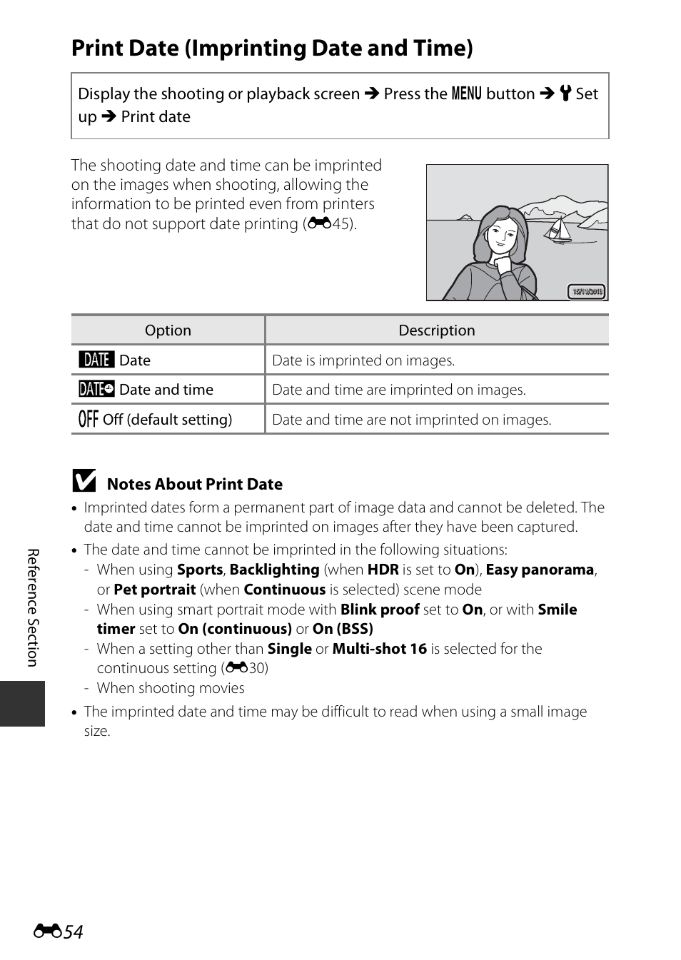 Print date (imprinting date and time) | Nikon S810c User Manual | Page 180 / 228