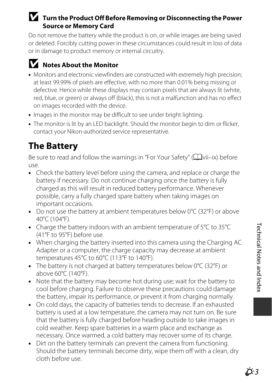 The battery | Nikon S810c User Manual | Page 201 / 228