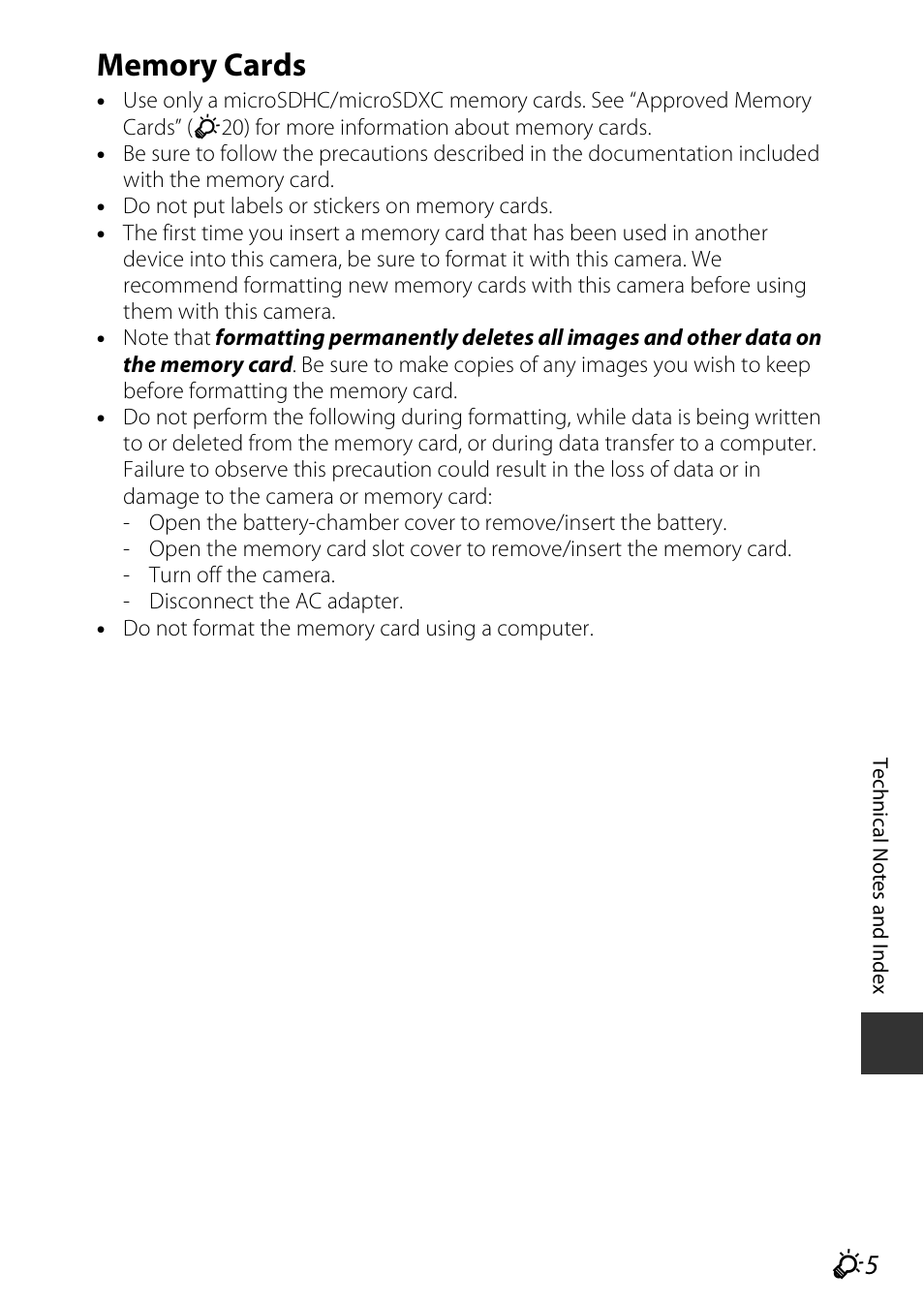 Memory cards | Nikon S810c User Manual | Page 203 / 228