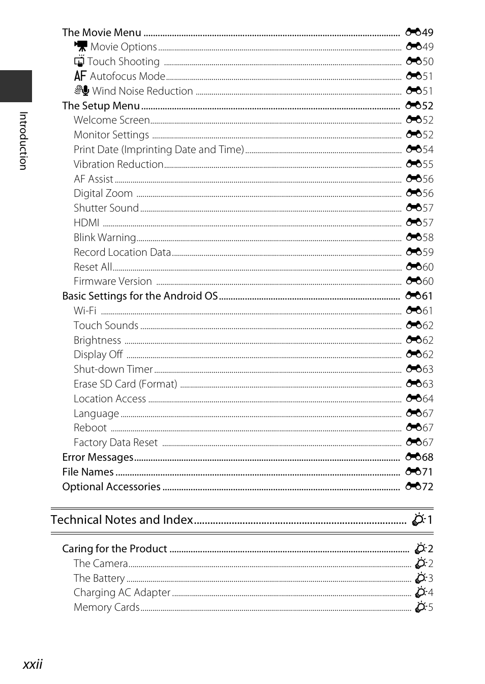 Xxii | Nikon S810c User Manual | Page 24 / 228