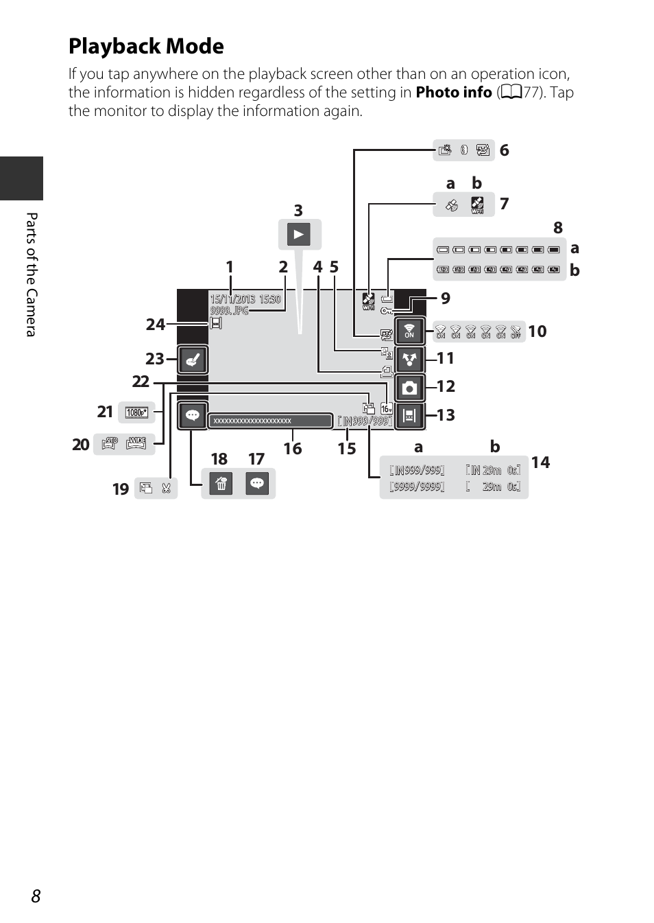 Playback mode | Nikon S810c User Manual | Page 34 / 228