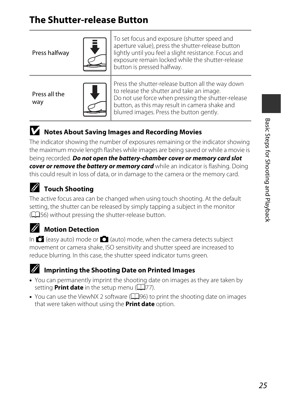 The shutter-release button | Nikon S810c User Manual | Page 51 / 228