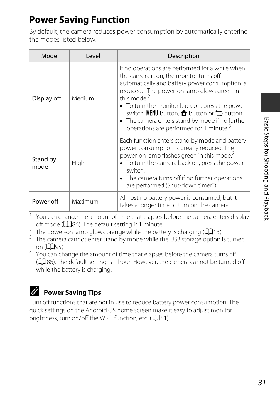 Power saving function, A31). bef | Nikon S810c User Manual | Page 57 / 228