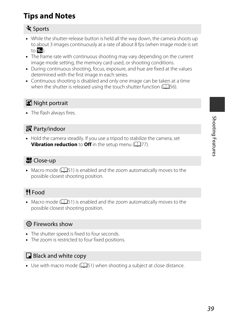 Tips and notes, A39) | Nikon S810c User Manual | Page 65 / 228