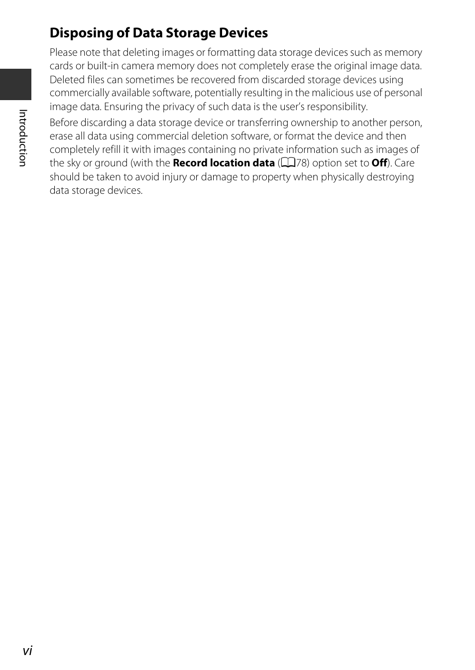 Disposing of data storage devices | Nikon S810c User Manual | Page 8 / 228