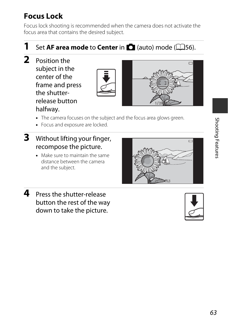 Focus lock | Nikon S810c User Manual | Page 89 / 228