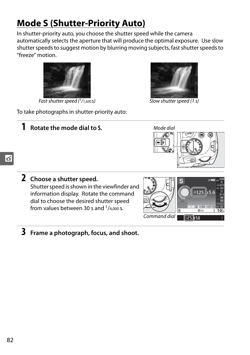 Mode s (shutter-priority auto) | Nikon D5000 User Manual | Page 100 / 256