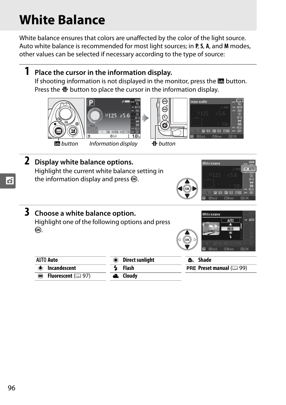 White balance | Nikon D5000 User Manual | Page 114 / 256