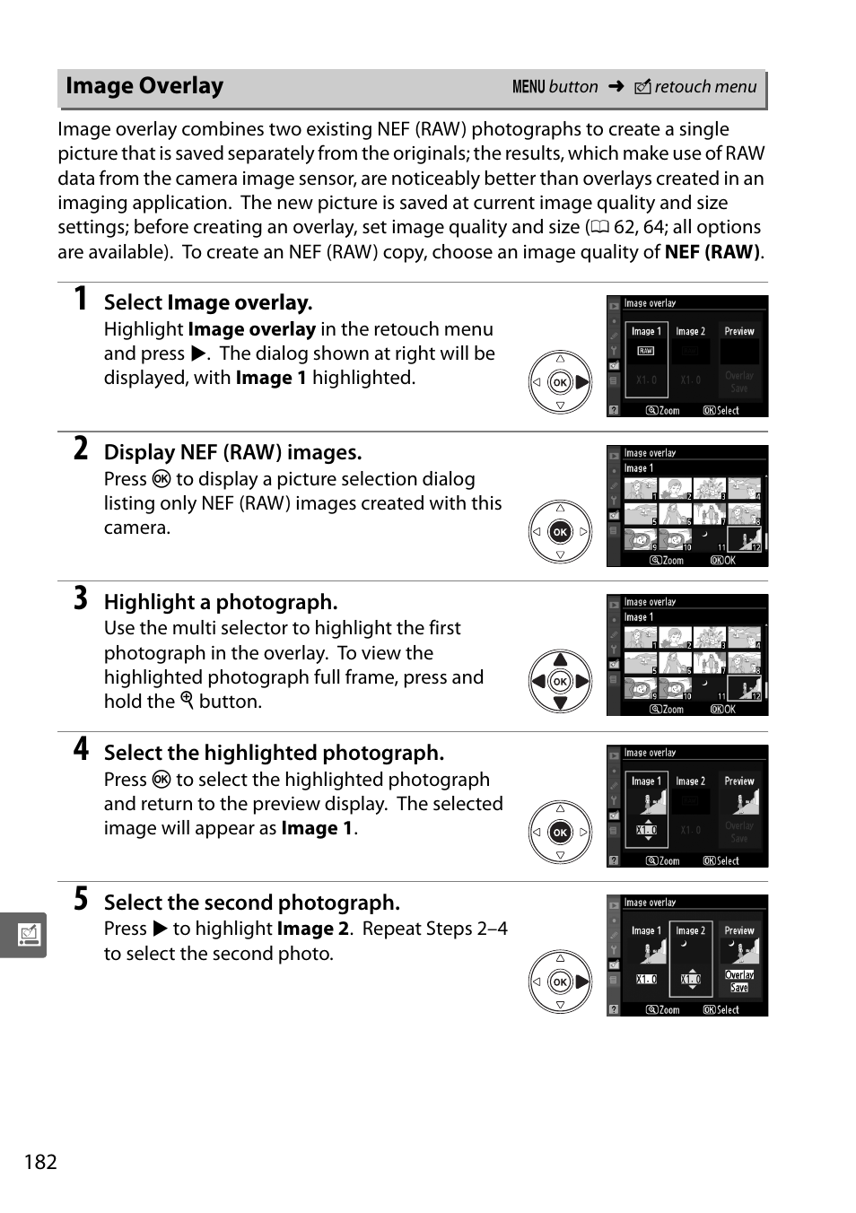 Image overlay | Nikon D5000 User Manual | Page 200 / 256