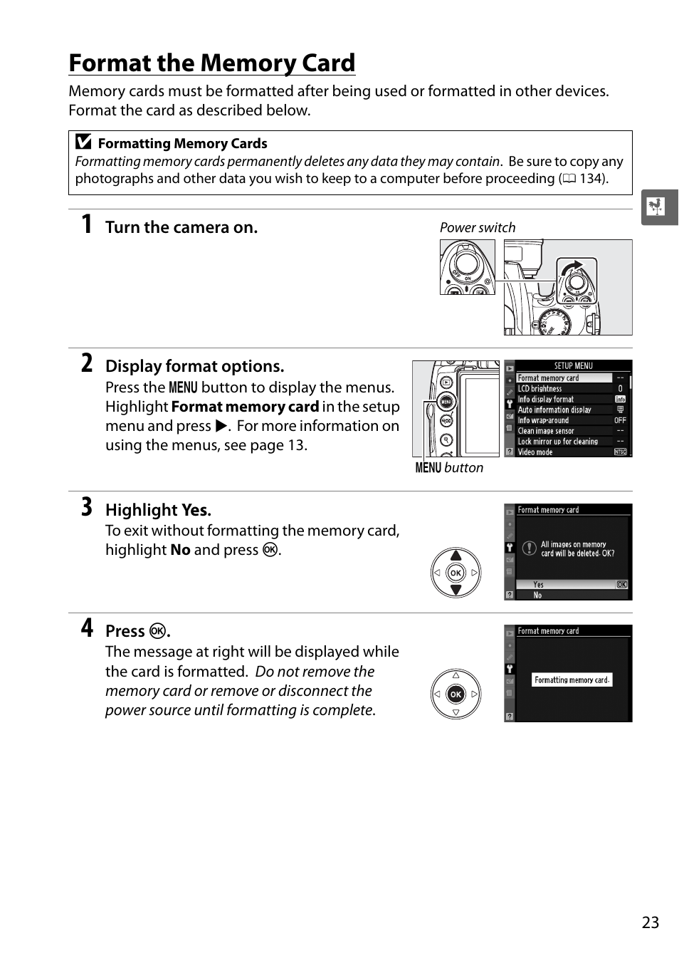 Format the memory card | Nikon D5000 User Manual | Page 41 / 256
