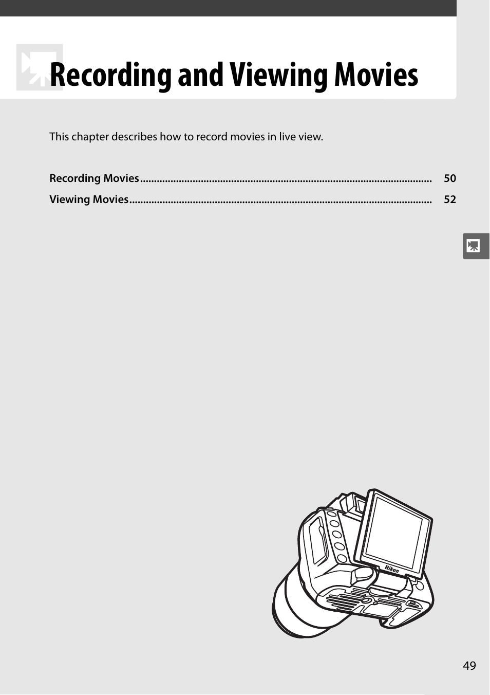 Recording and viewing movies | Nikon D5000 User Manual | Page 67 / 256