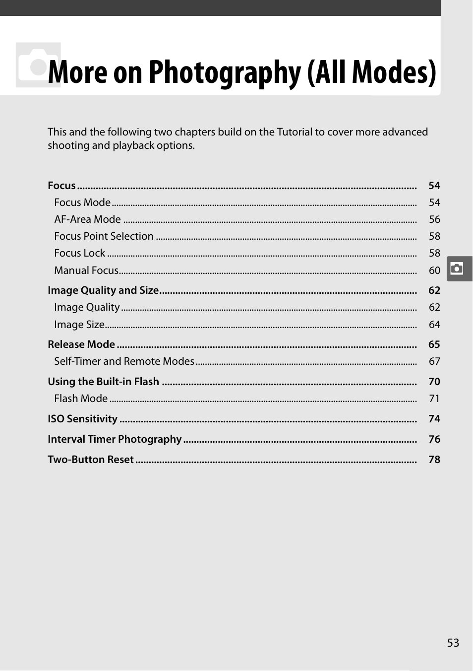 More on photography (all modes) | Nikon D5000 User Manual | Page 71 / 256