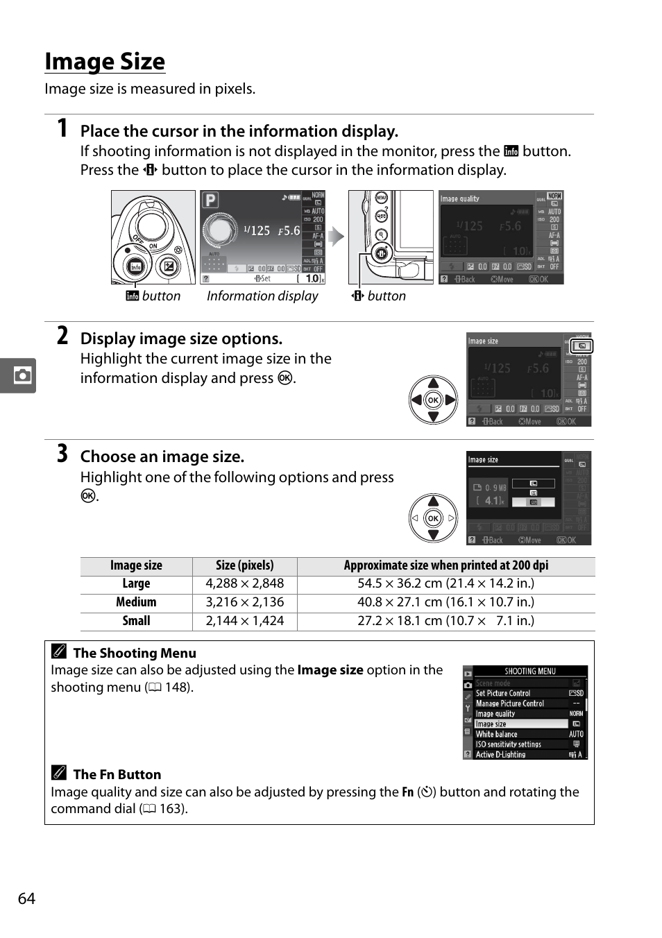 Image size | Nikon D5000 User Manual | Page 82 / 256