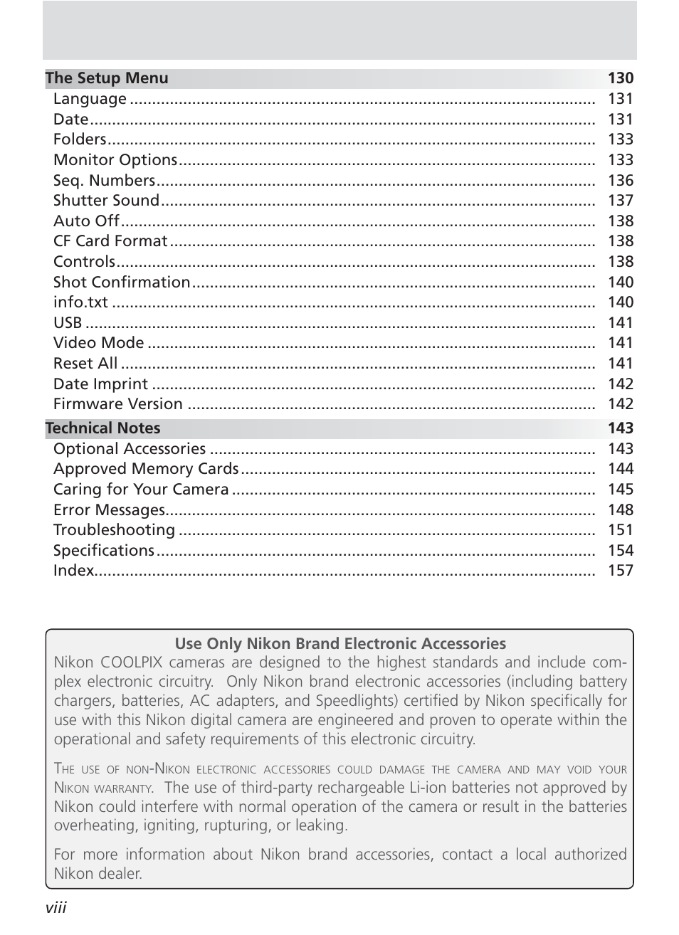 Nikon 8400 User Manual | Page 10 / 170