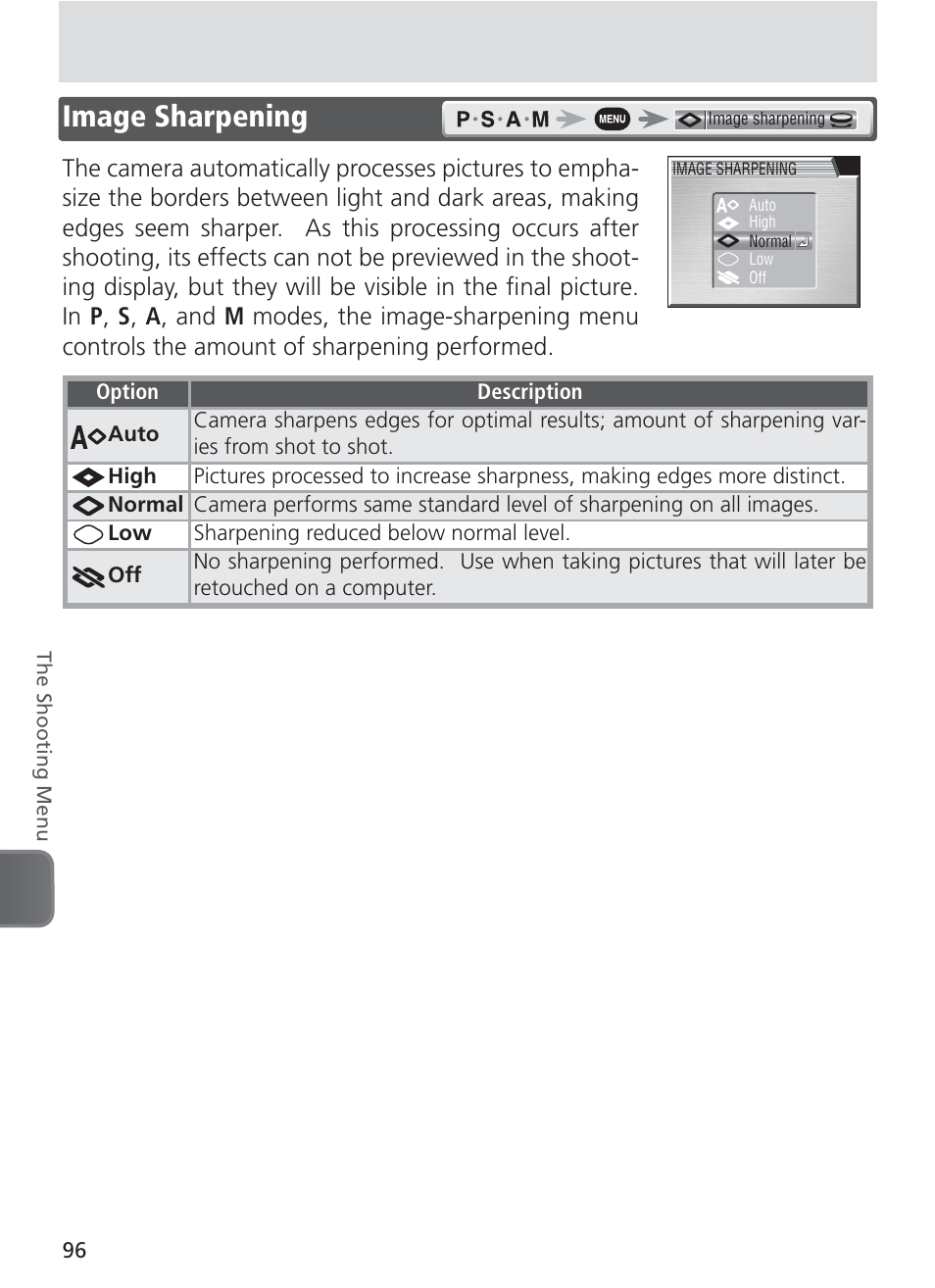 Image sharpening | Nikon 8400 User Manual | Page 106 / 170