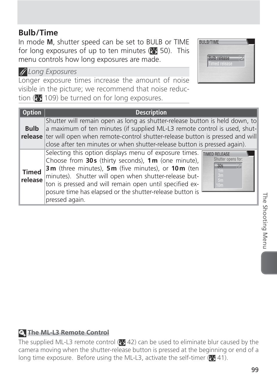 Bulb / time | Nikon 8400 User Manual | Page 109 / 170