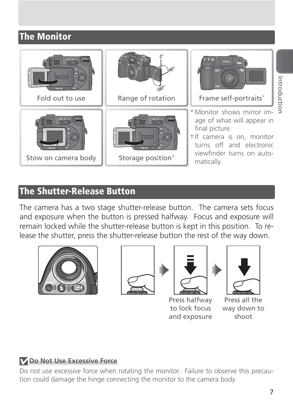 The monitor, The shutter-release button | Nikon 8400 User Manual | Page 17 / 170