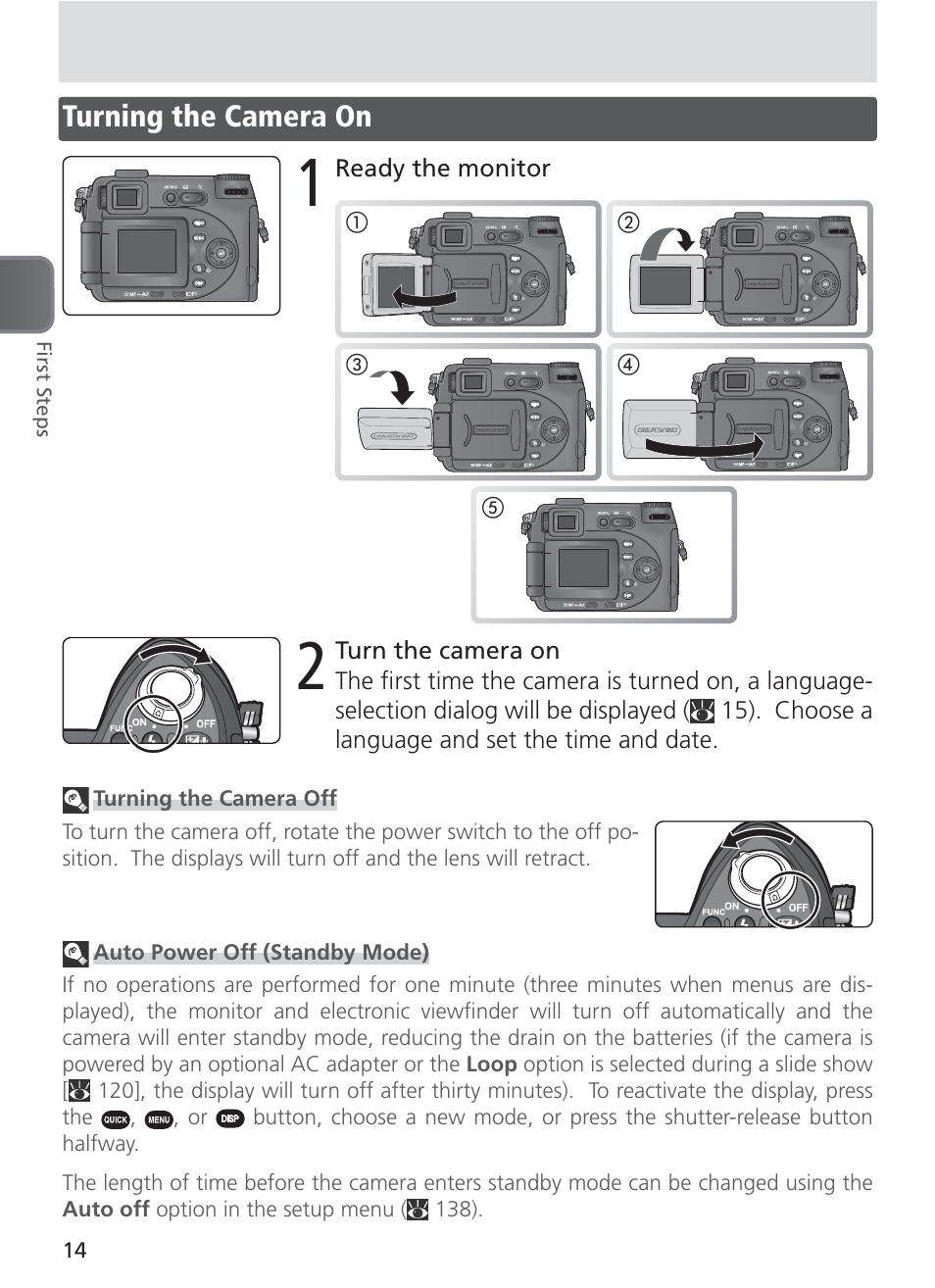 Turning the camera on | Nikon 8400 User Manual | Page 24 / 170