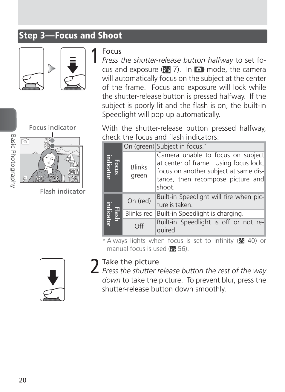 Step 3 — focus and shoot | Nikon 8400 User Manual | Page 30 / 170