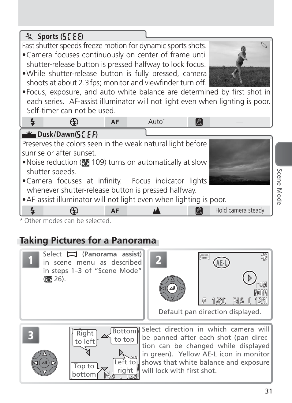 Taking pictures for a panorama, F4.5 | Nikon 8400 User Manual | Page 41 / 170