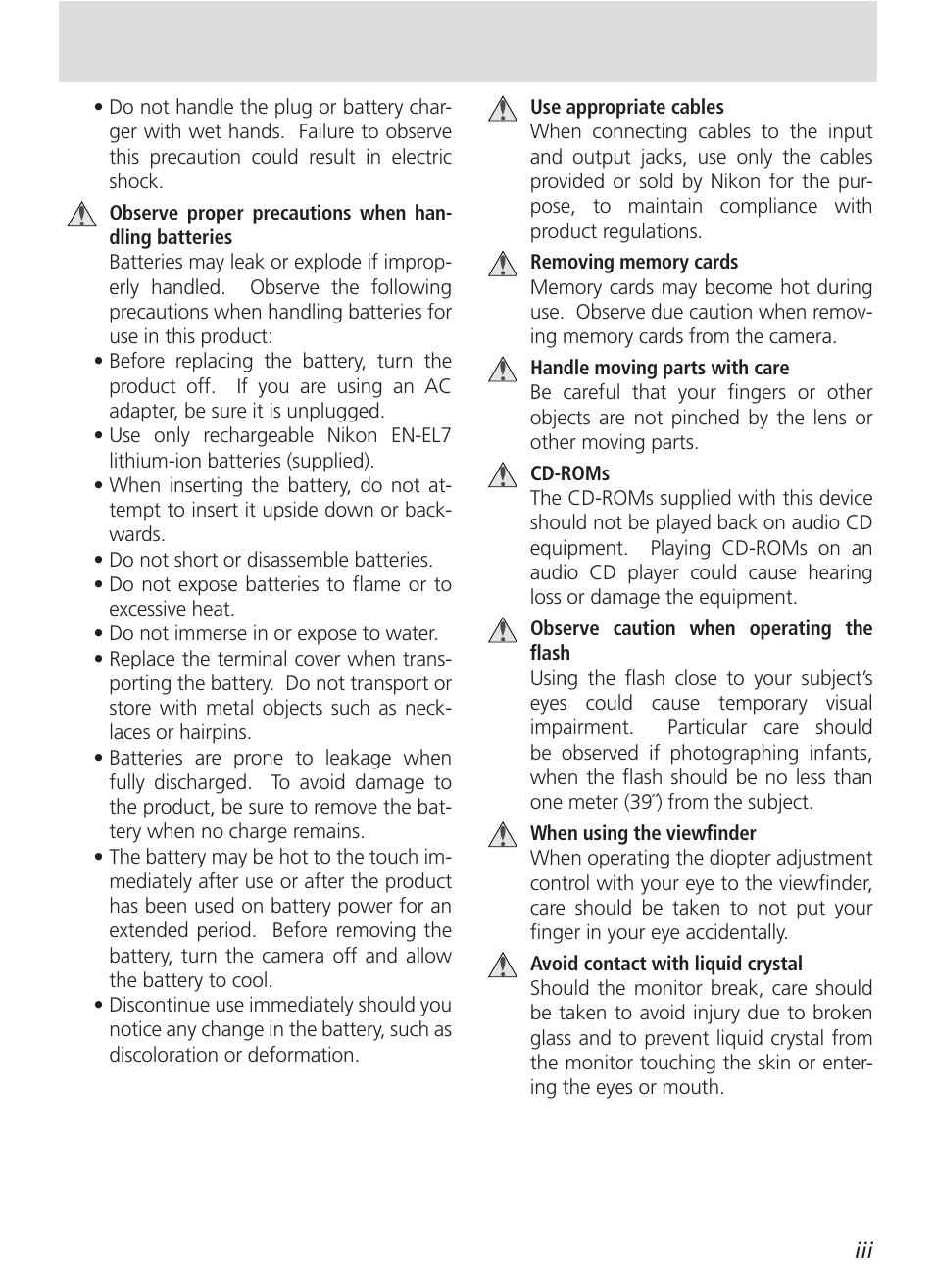 Nikon 8400 User Manual | Page 5 / 170