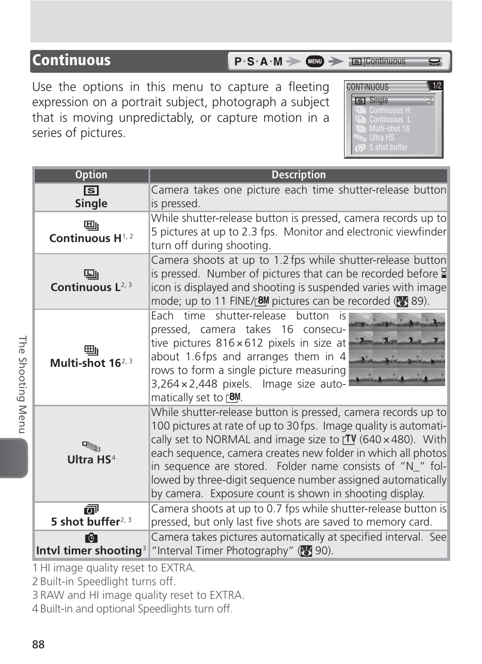 Continuous | Nikon 8400 User Manual | Page 98 / 170