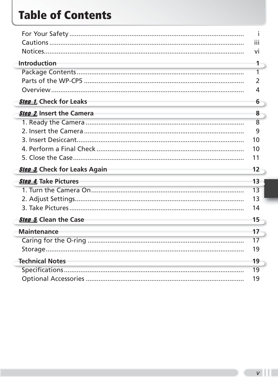 Nikon WP-CP5 Coolpix S1-S3 User Manual | Page 6 / 79