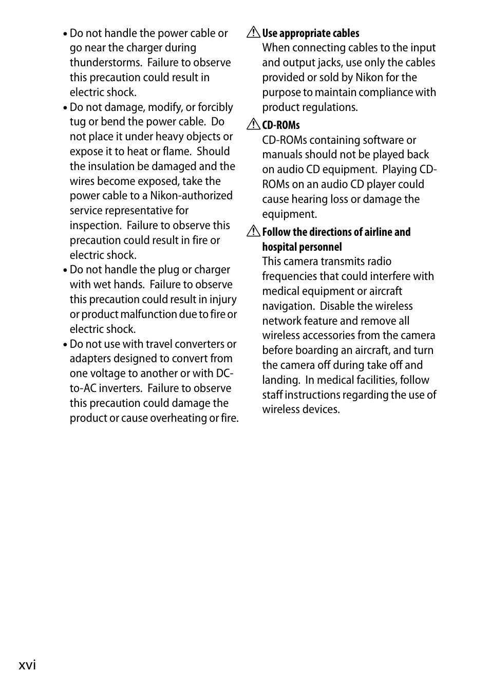 Nikon D810 User Manual | Page 18 / 530