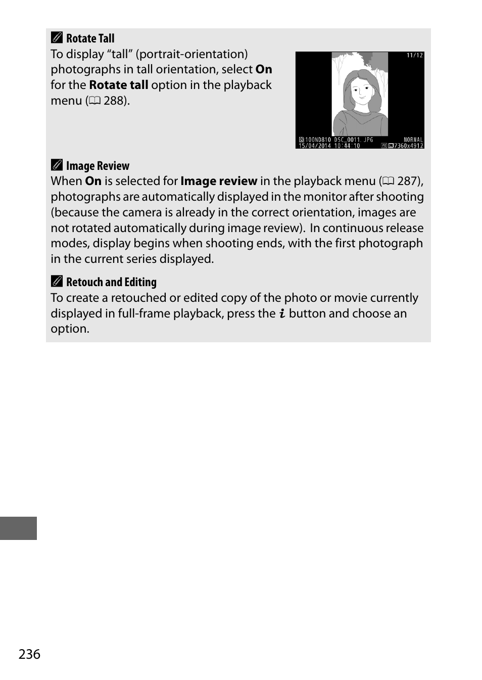 Nikon D810 User Manual | Page 260 / 530