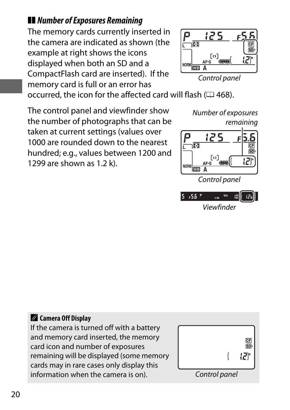 Number of exposures remaining | Nikon D810 User Manual | Page 44 / 530