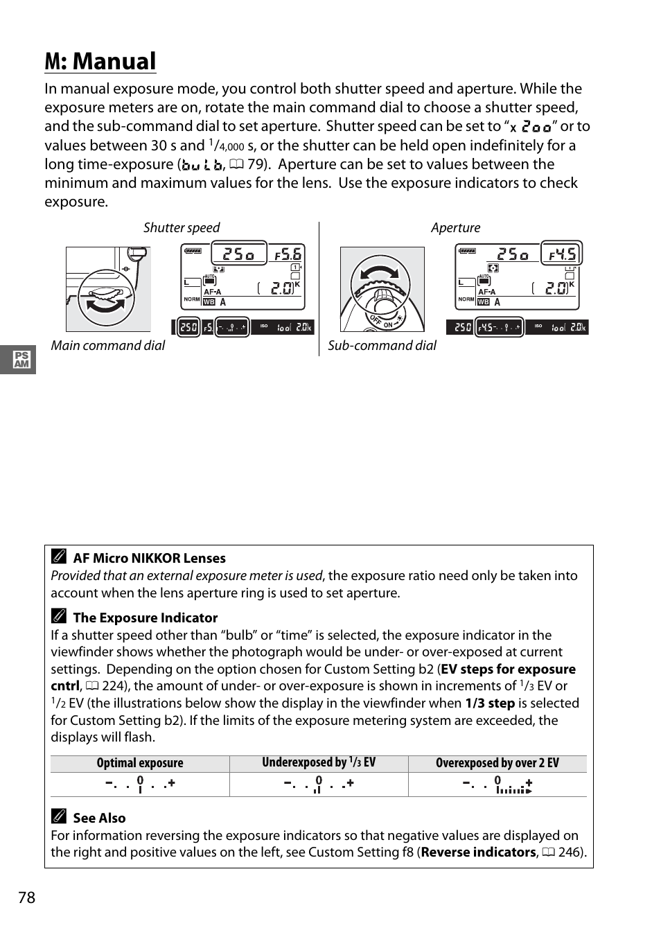 M: manual, 8); y | Nikon D610 User Manual | Page 104 / 368