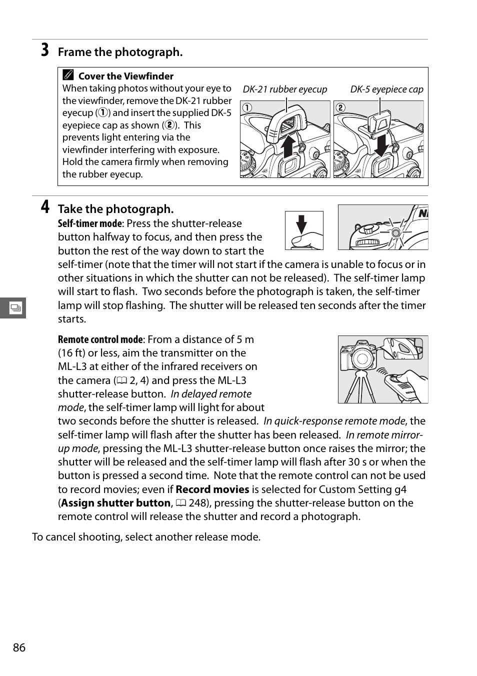 Ooting | Nikon D610 User Manual | Page 112 / 368