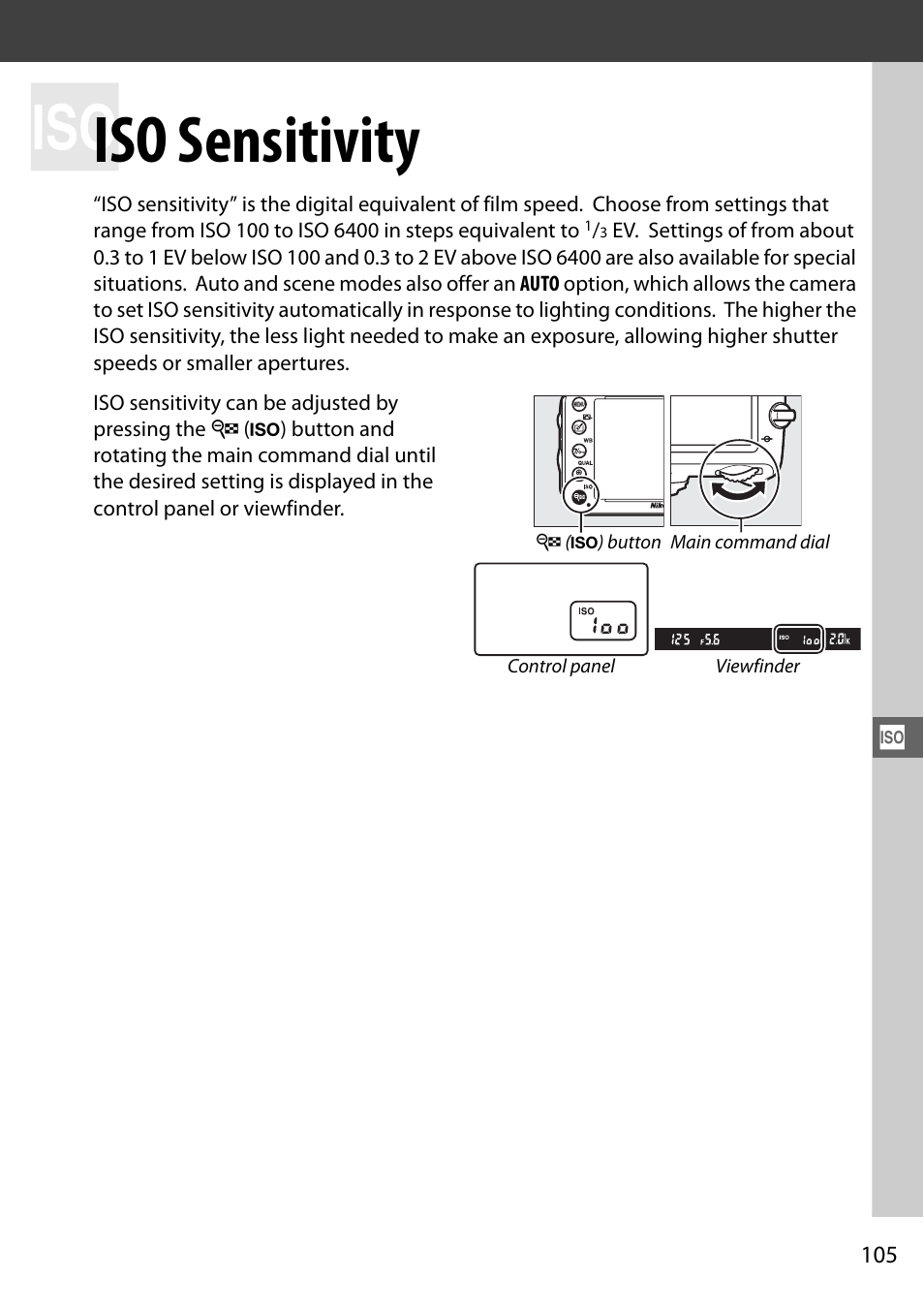 Iso sensitivity | Nikon D610 User Manual | Page 131 / 368
