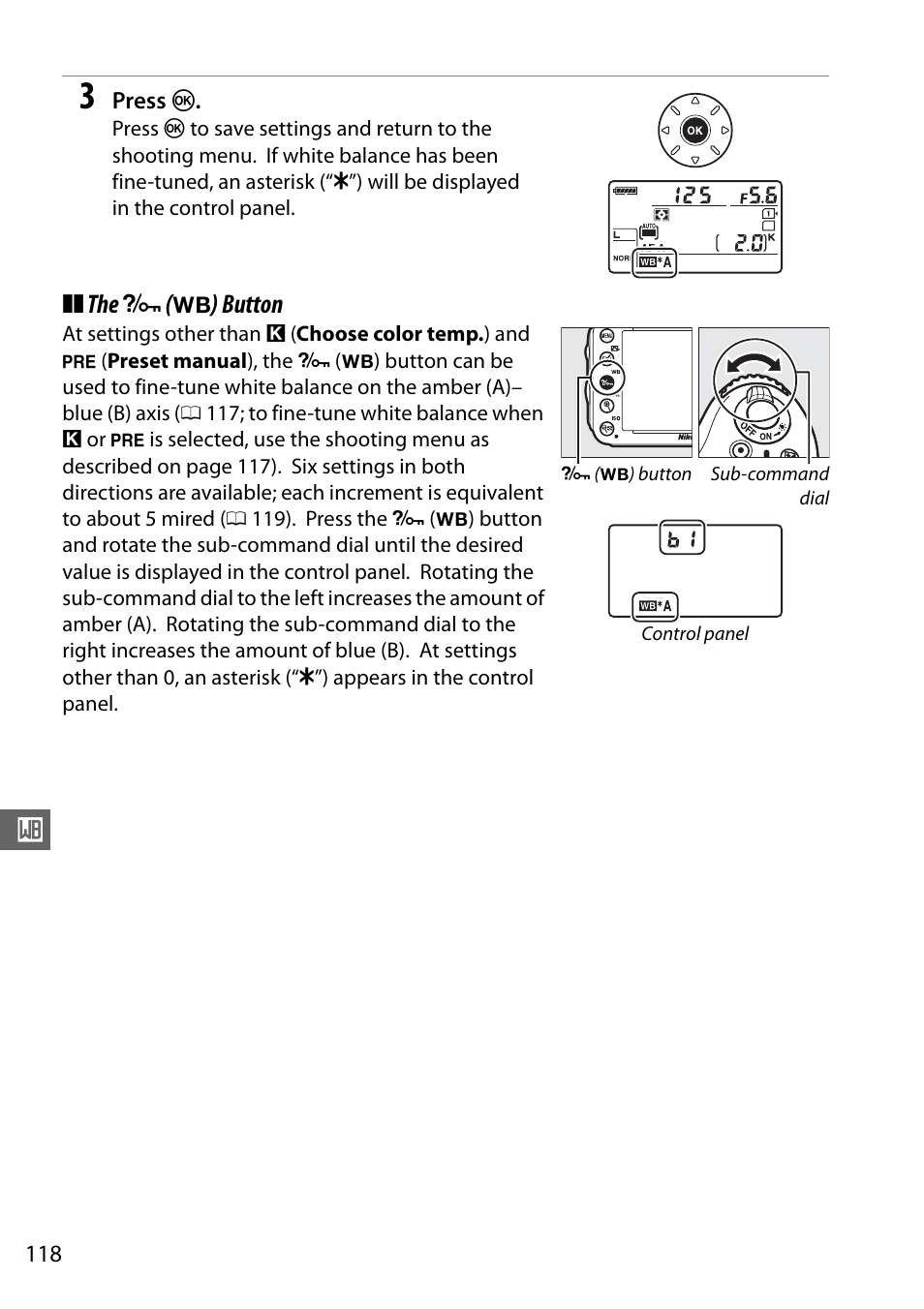 The l ( u ) button | Nikon D610 User Manual | Page 144 / 368