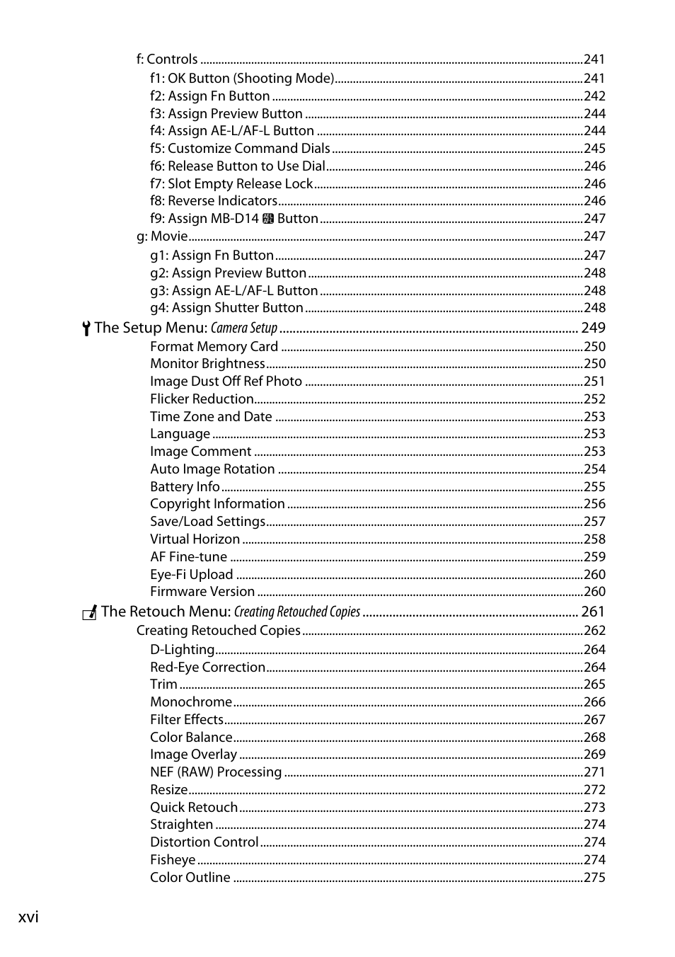 Nikon D610 User Manual | Page 18 / 368