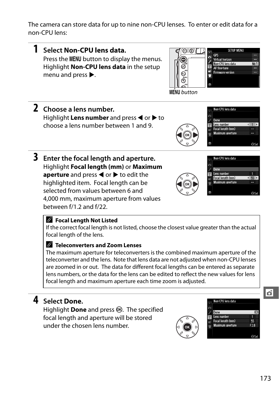 0 173); other | Nikon D610 User Manual | Page 199 / 368