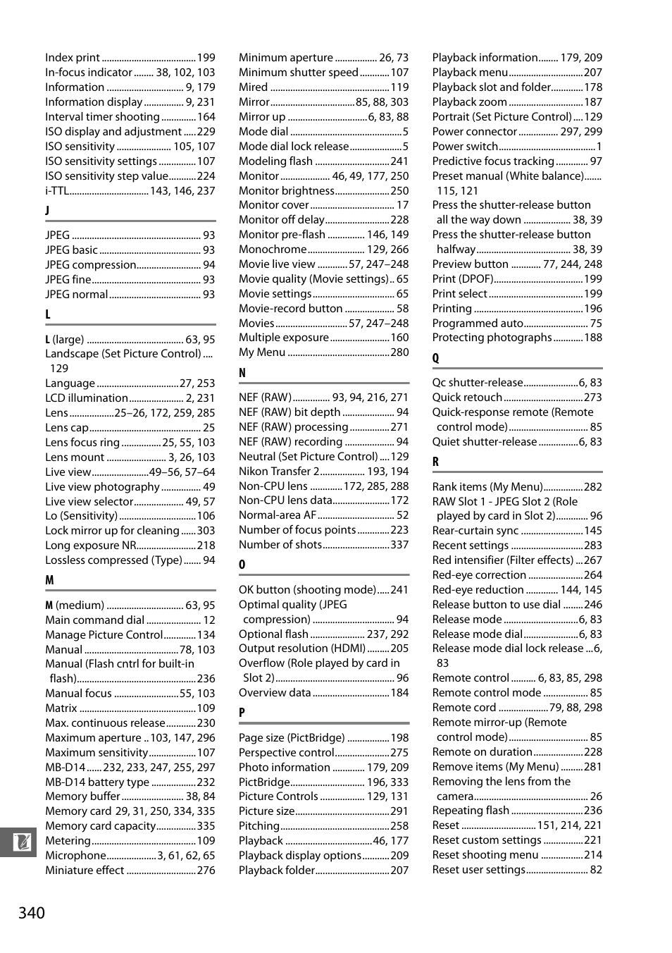 Nikon D610 User Manual | Page 366 / 368