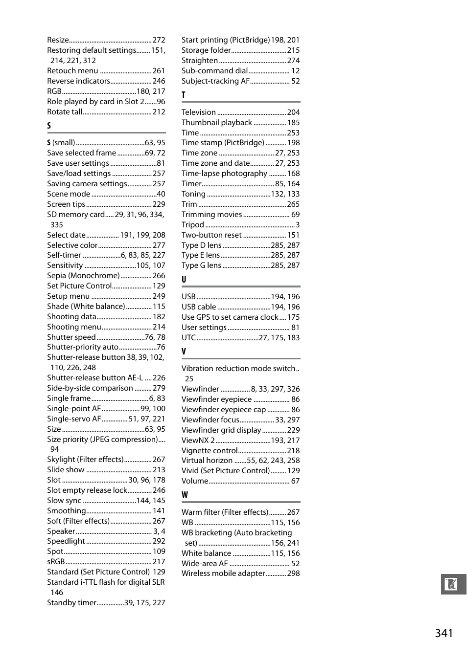 Nikon D610 User Manual | Page 367 / 368